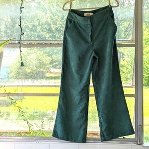 Teal Corduroy Flare Pants
